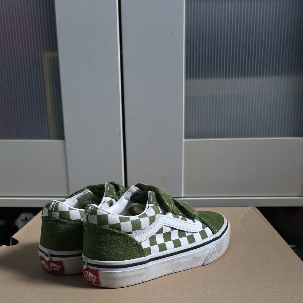 Vans Olive Checkered Low-Tops
